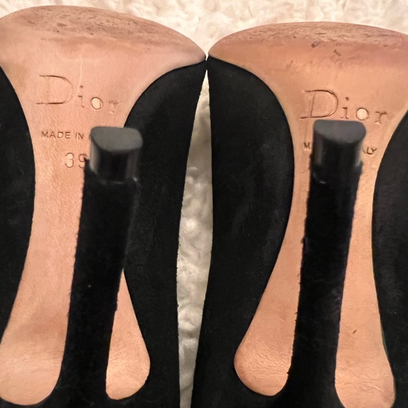 Christian Dior Suede Black Pump Heels size 39/US 9 - Picture 12 of 13